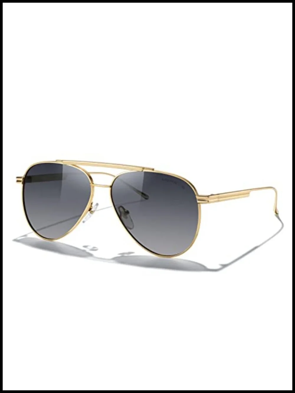 Classic Polarized UV400 Metal Driving Sunglasses Oval Retro Style Gift Case